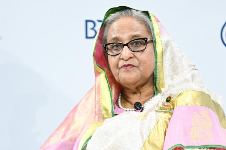 L’ex.primera ministra de Bangladesh Sheij Hasina. Fotografia: Tobias Hase/dpa.