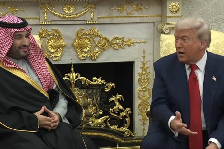 El president dels Estats Units, Donald Trump, rep a la Casa Blanca el príncep hereu de l'Aràbia Saudita, Mohamed bin Salman (fotografia: Casa Blanca).