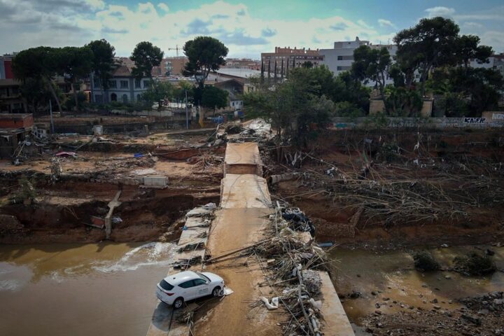 Imatge d’arxiu d’una zona afectada per la gota freda.