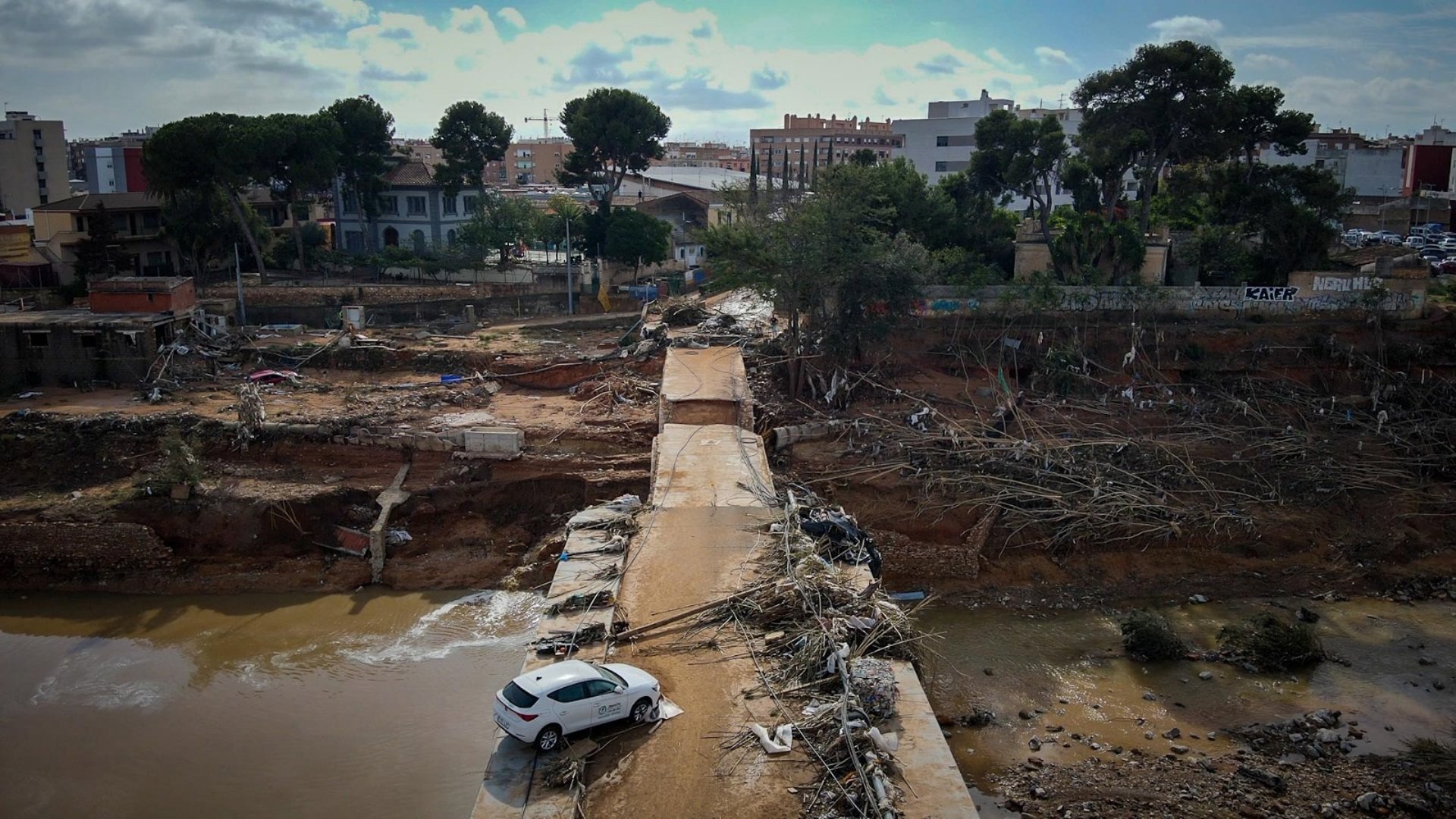 Imatge d’arxiu d’una zona afectada per la gota freda.