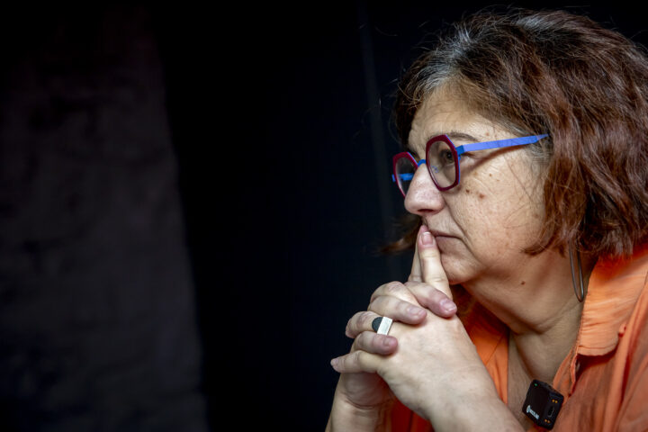 Rosa Lluch, dilluns, a la redacció de VilaWeb (Foto: Albert Salamé)
