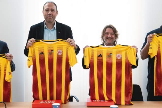 Catalunya jugarà contra Palestina amb la samarreta que té cinc barres i no quatre