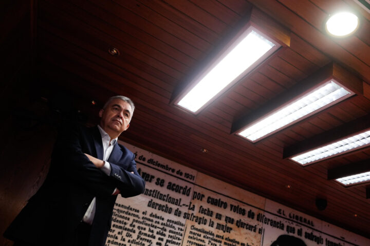 Santos Cerdán ahir al senat espanyol (fotografia: Borja Sánchez-Trillo).