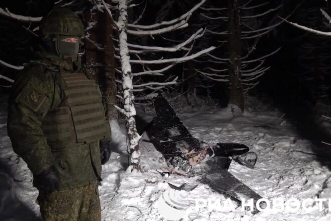 Rússia difon imatges d’un dels drons que suposadament havia d’atacar la residència de Putin