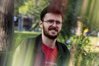 Pau Emili Muñoz, coordinador general del Correllengua Agermanat (fotografia: Martí Gelabert).