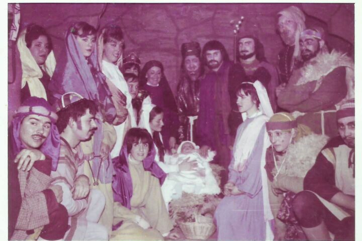 Representació d'Els Pastorets al Centre Catequístic Sant Miquel de Ciutadella a finals de la dècada de 1960