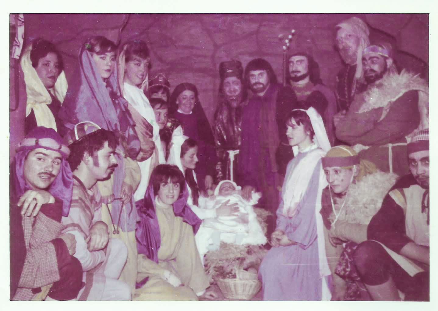 Representació d'Els Pastorets al Centre Catequístic Sant Miquel de Ciutadella a finals de la dècada de 1960