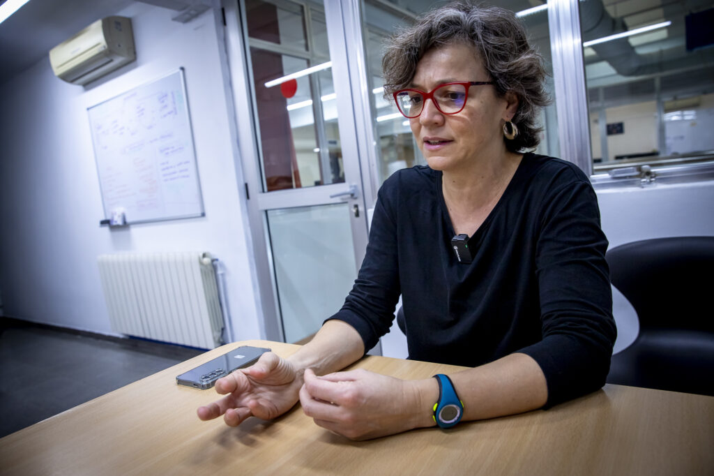 Beatriz Fernández, en un moment de l'entrevista.