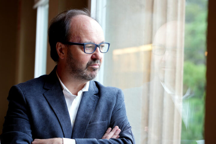 Pepe Serra, en un moment de l'atenció als mitjans (fotografia: ACN / Pere Francesch).