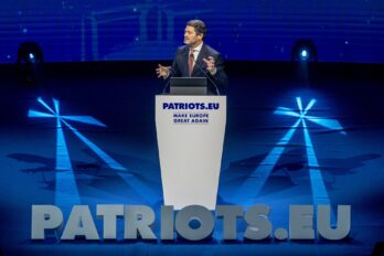 Arxiu - El president de Chega, André Ventura, intervé durant la cimera ‘Patriots’, a l’Hotel Marriott Auditorium, el 8 de febrer de 2025, a Madrid. Fotografia: Ricardo Rubio / Europa Press