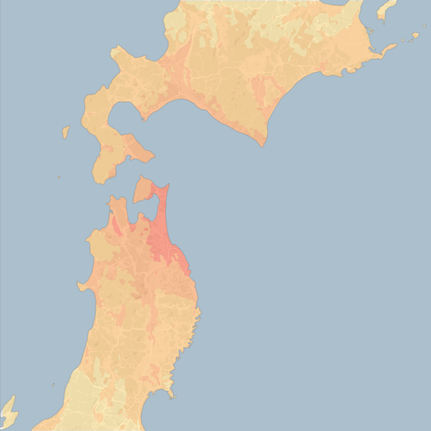 Un mapa de sacsejament representa la tremolor del sòl produïda per un terratrèmol (fonts: United States Geological SurveyBy Vijdan Mohammad Kawoosa).