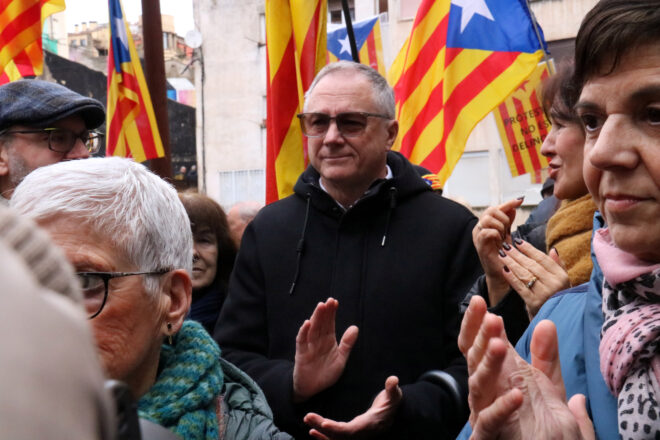 Concentració de suport a l’activista de l’ANC acusat d’haver agredit un mosso a Montserrat