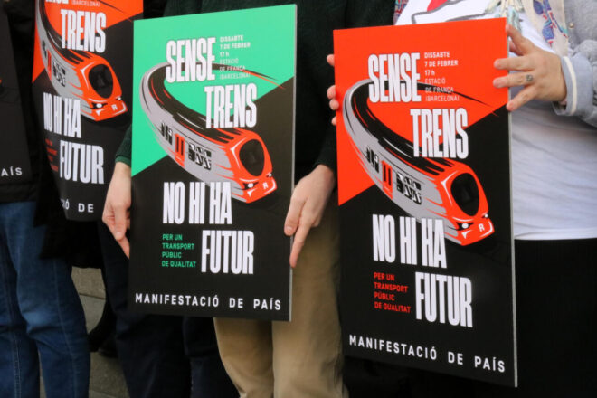 Els usuaris de Rodalia acusen el PP de voler parasitar la manifestació del 7 de febrer