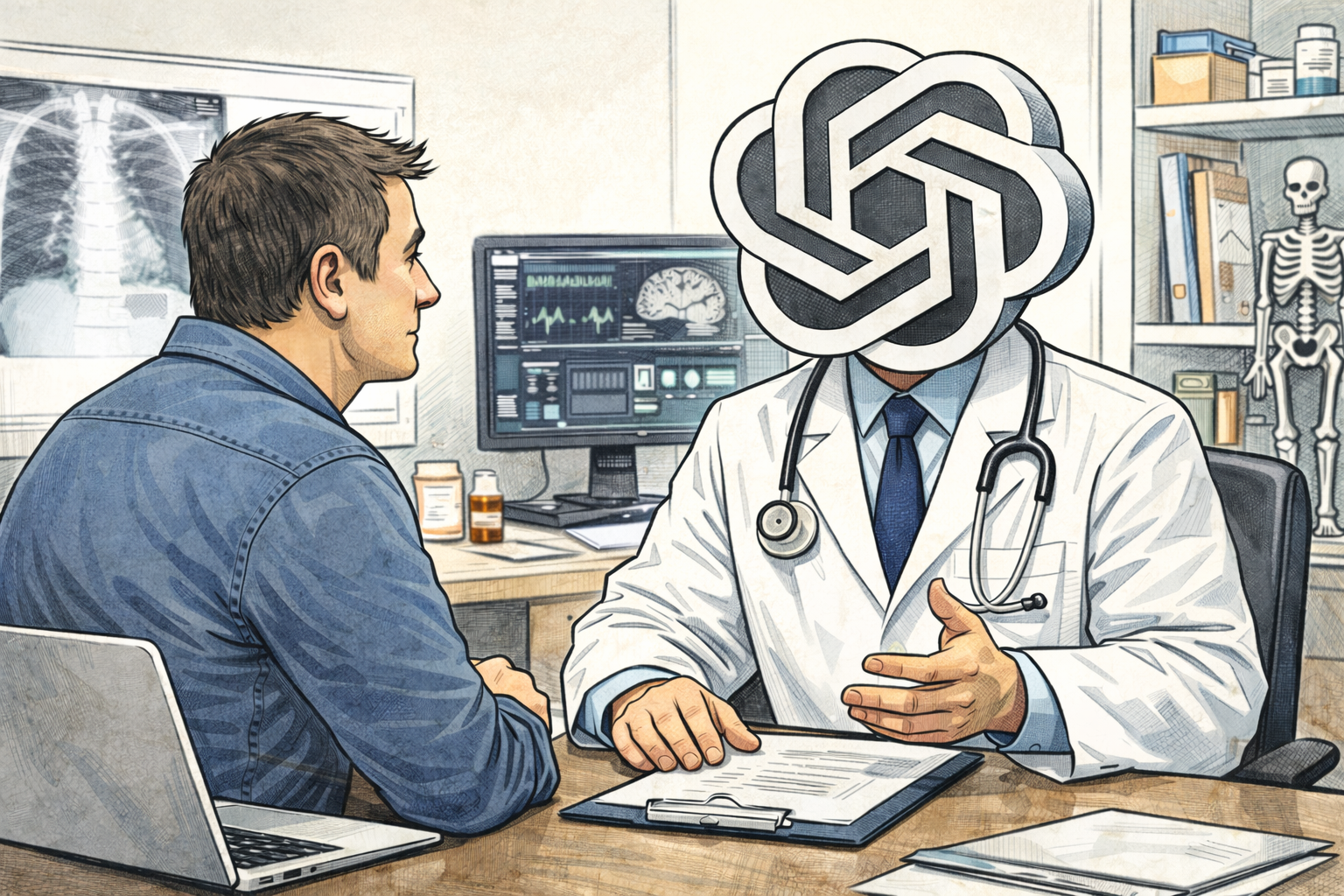 Dibuix generat amb intel·ligència artificial.