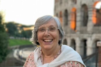 Marie-Christine Estève a Roma durant un congrés de medicina (fotografia: doctora Claudina Vidal).