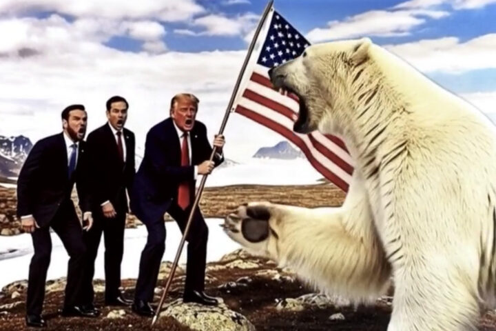 Imatge creada amb IA a partir d'una imatge difosa per Donald Trump feta també amb IA