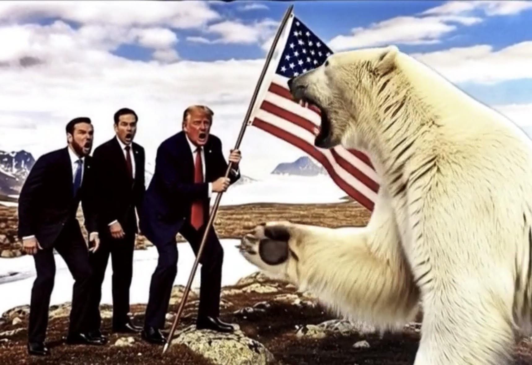 Imatge creada amb IA a partir d'una imatge difosa per Donald Trump feta també amb IA