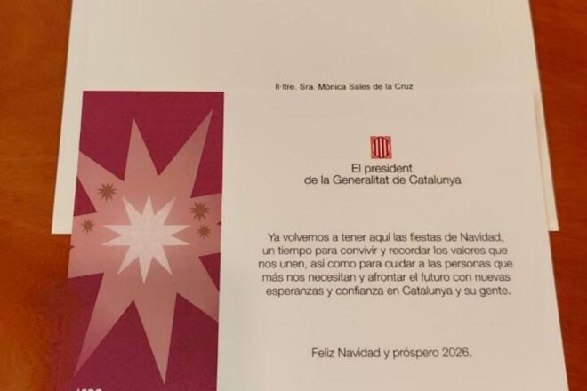 Illa va desitjar bon Nadal en castellà a grups al parlament
