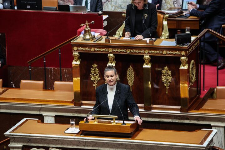 La presidenta de França Insubmisa a l’Assemblea Nacional, Mathilde Panot