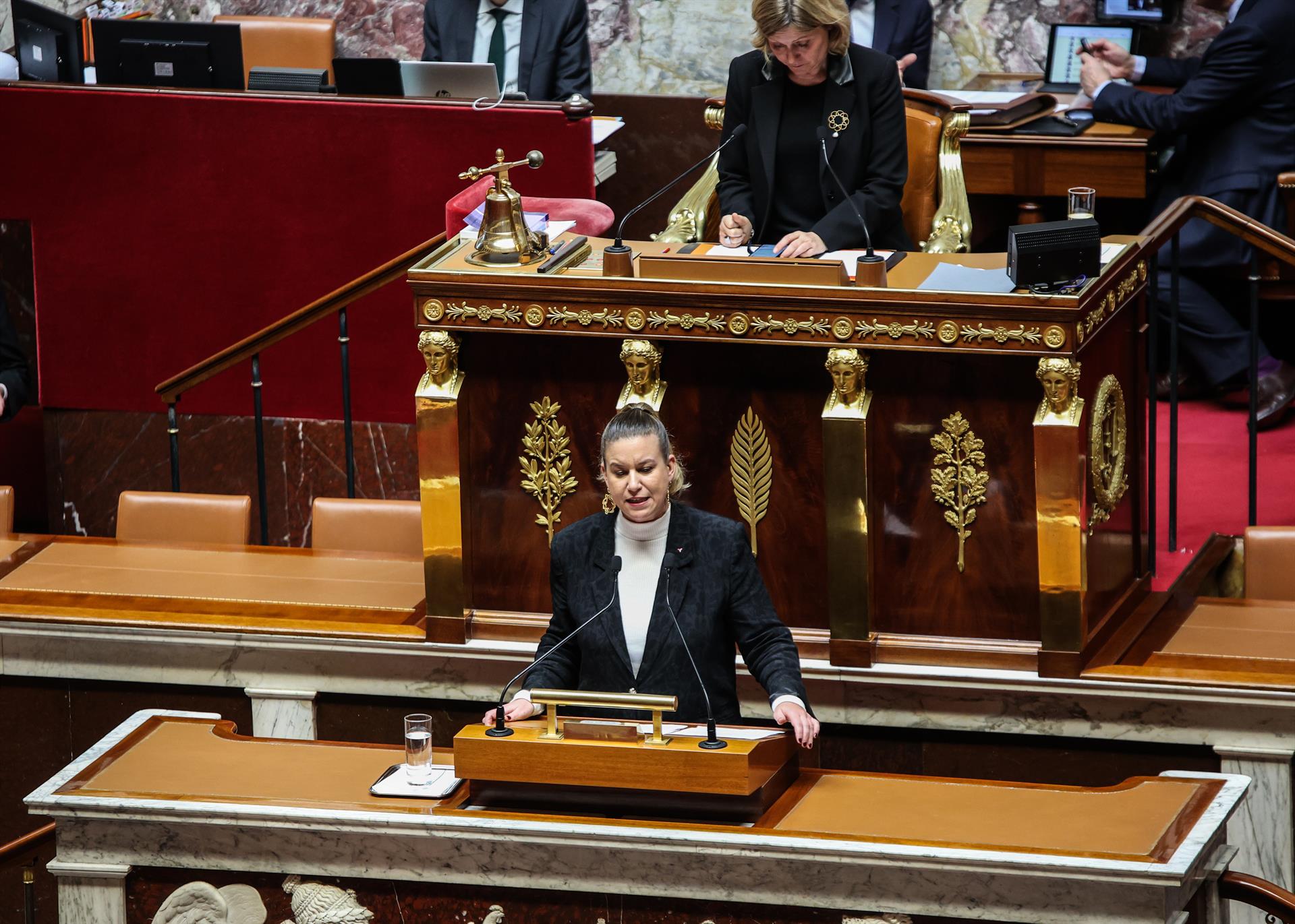 La presidenta de França Insubmisa a l’Assemblea Nacional, Mathilde Panot