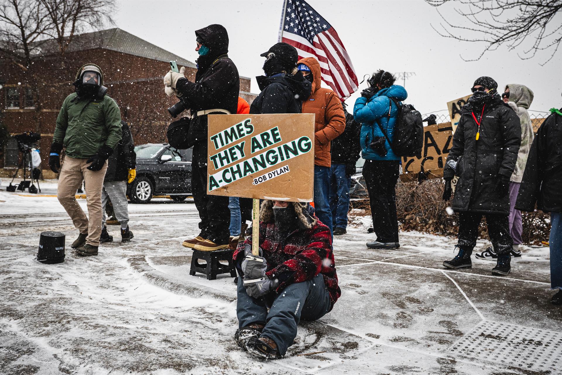 Manifestants contra l’ICE a Minneapolis.