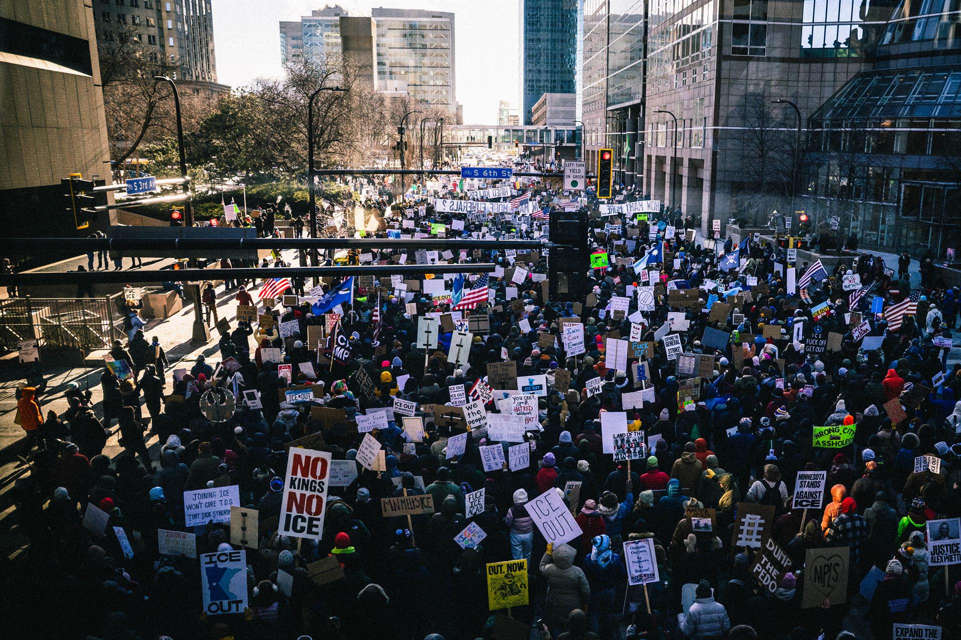 Manifestació a Minneapolis en contra de les polítiques antiimmigratòries de Donald Trump. Fotografia: Europa Press/Contacto/Dave Decker