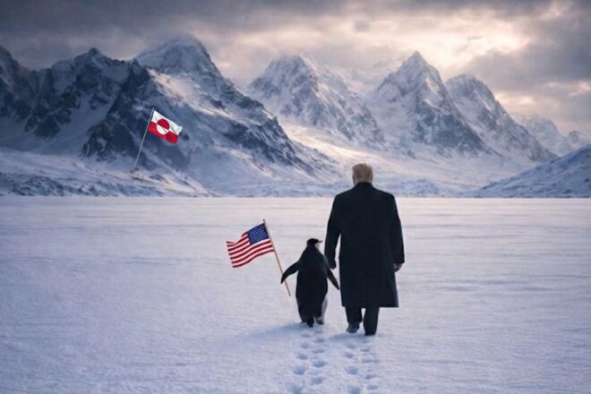 Ridícul de la Casa Blanca: difon una imatge creada amb IA de Trump amb un pingüí a Grenlàndia