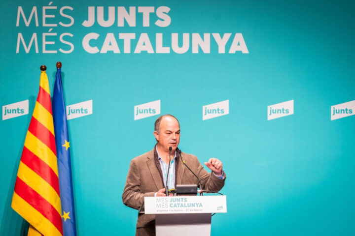 El secretari general de Junts, Jordi Turull, durant la intervenció al consell nacional del partit (fotografia: Europa Press).