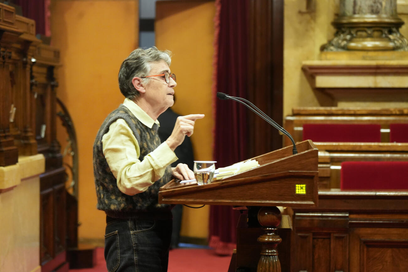 La consellera de Salut, Olga Pané, durant el ple d'avui (fotografia: ACN / Maria Rodríguez).