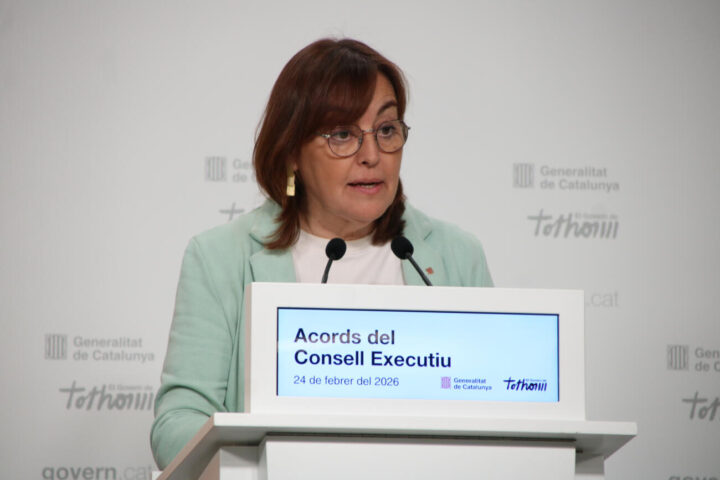 La consellera Sílvia Paneque, en un moment de la conferència de premsa.