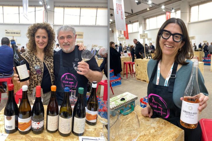 José Ramón Domenech Fita i Pilar Esteve, del celler Fil·loxera & Cia, i Barbara Mesquida, de Mesquida Mora.
