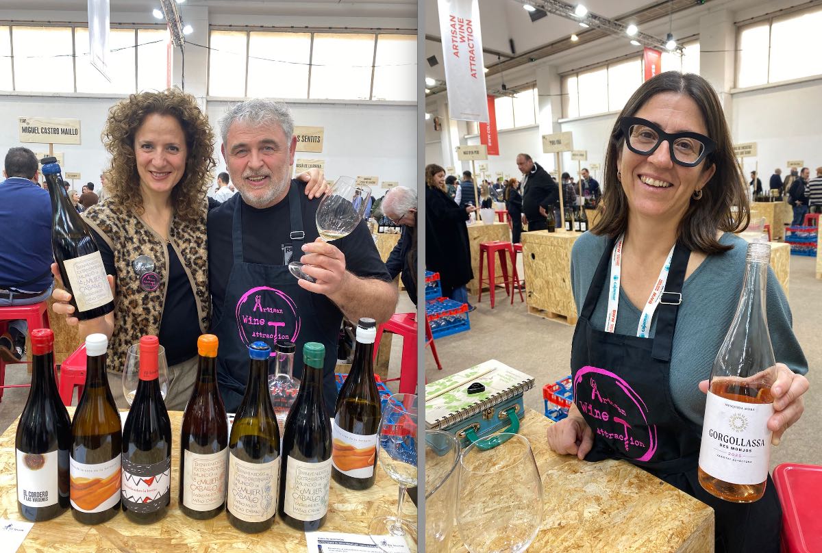 José Ramón Domenech Fita i Pilar Esteve, del celler Fil·loxera & Cia, i Barbara Mesquida, de Mesquida Mora.