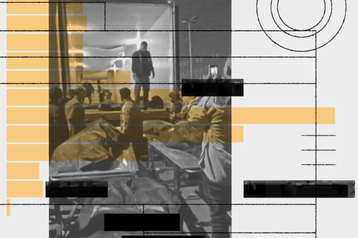 Cadàvers després d'una manifestació a l'Iran (fotografia: Álvaro Valiño/The Washington Post).