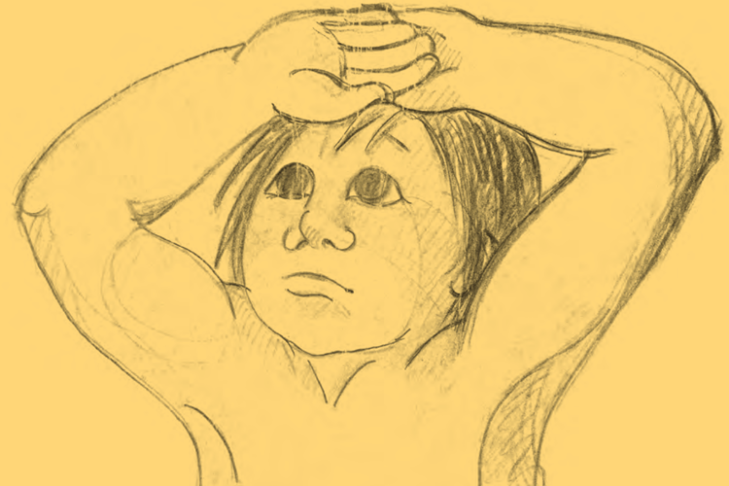 Esbós de Maria Rius per a l’àlbum 'Guaraçú' de Ricardo Alcántara.