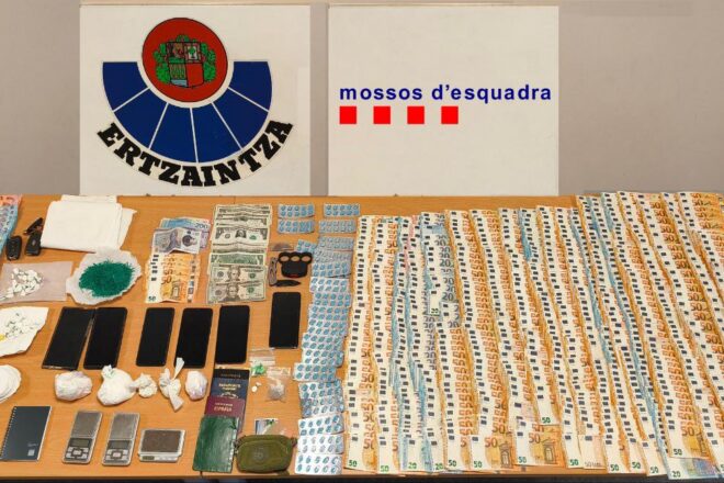 Desmantellat un grup criminal de tràfic de droga que operava entre Catalunya i el País Basc