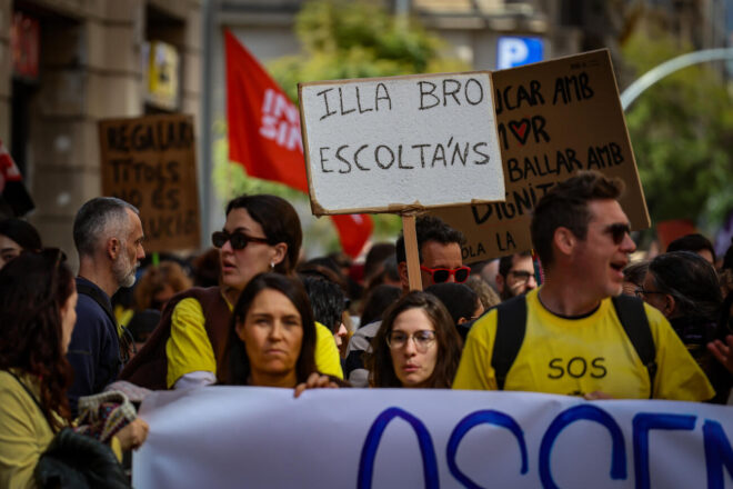 Els docents clouen les mobilitzacions amb una vaga general i una protesta a Barcelona que es preveu històrica