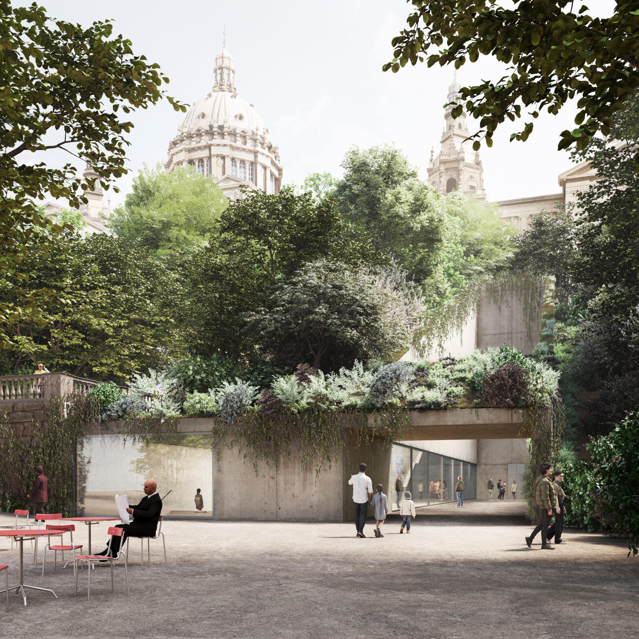 El futur MNAC tindrà dos edificis connectats per un passadís cobert