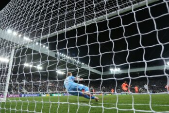 El gol de Lamine Yamal a Newscastle. (Fotografia: Adam Vaughman)