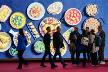 Visitants del saló Alimentària.