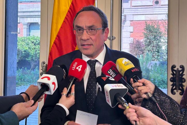 El president del Parlament, Josep Rull, en declaracions.