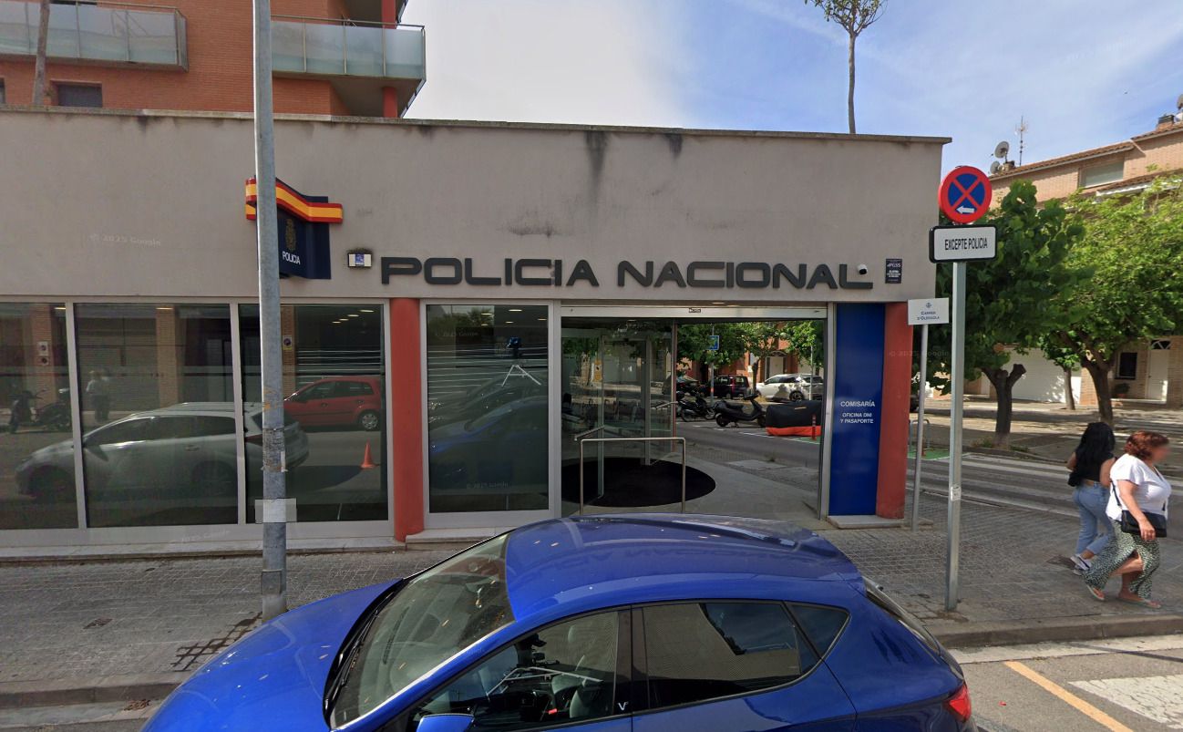 La comissaria de la policia espanyola a Vilanova i la Geltrú (fotografia: Google Maps).