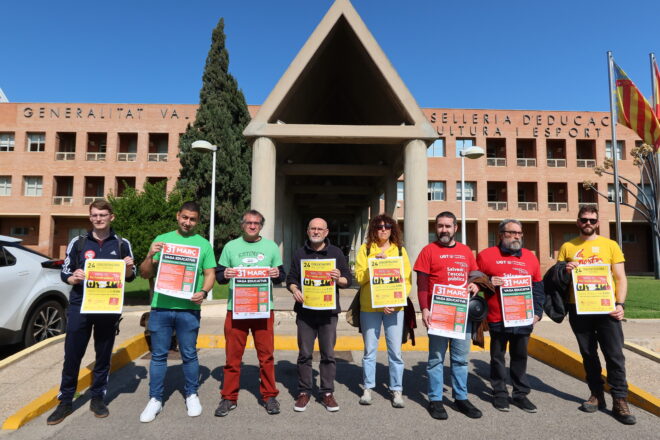 Els sindicats rebutgen el decàleg de la conselleria i mantenen la vaga educativa del 31 de març: “si no hi ha respostes, no serà l’última”