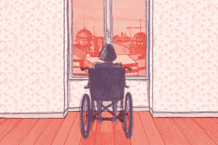 La Micaela al seu pis del barri berlinès de Kreuzberg, 2018.