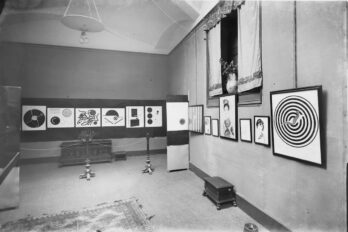 Exposició del pintor Francis Picabia a les Galeries Dalmau, de Brangulí (fotografia: Museu Abelló)