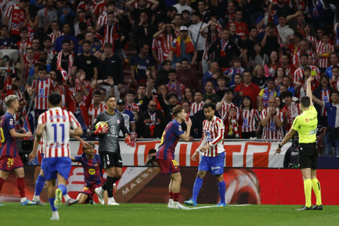 Afeccionats del Barça denuncien els abusos espanyolistes de la seguretat del Metropolitano