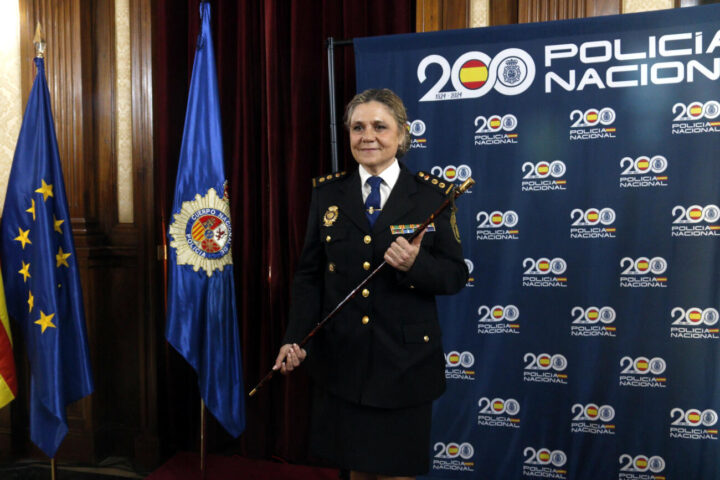 María Pilar Callejero en la presa de possessió com a comissària en cap de la policia espanyola a Lleida en substitució d'Antonio José Royo