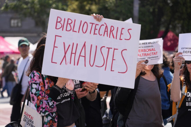 Les biblioteques de Barcelona faran vaga indefinida a partir del 26 de maig
