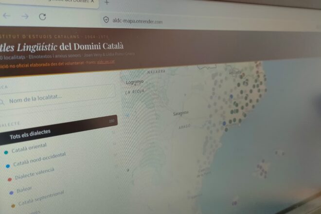 El mapa de l’Atles Lingüístic del Domini Català que Puigdemont ha fet amb IA