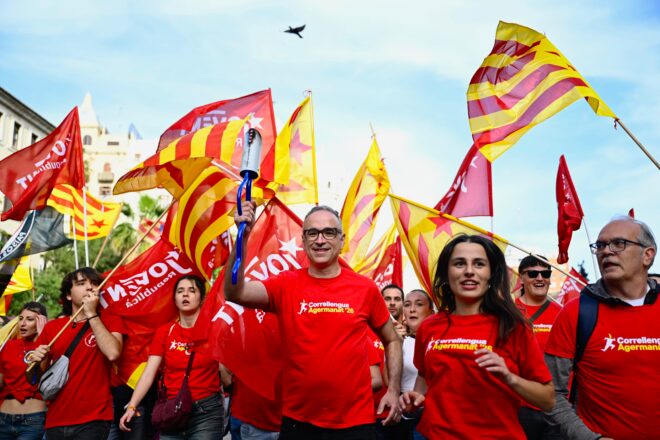 [FOTOGRAFIES] Alegria, empenta, passió i orgull: les millors imatges del Correllengua a València