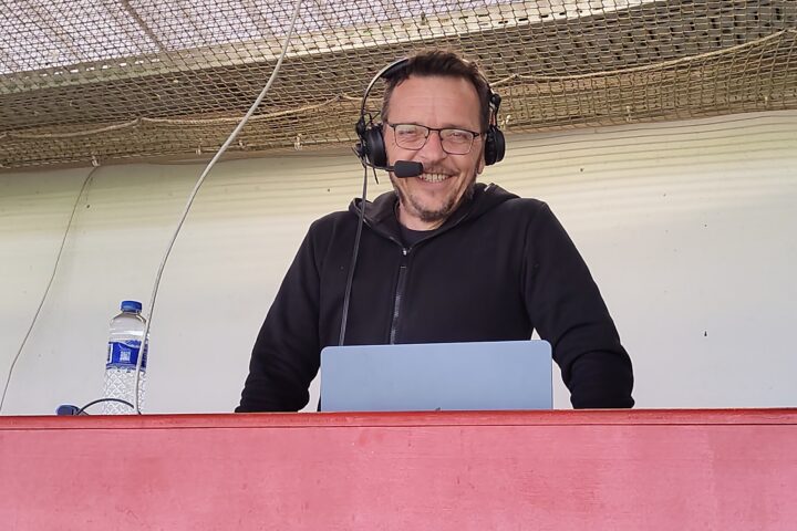 Sebastià Girard, en un dia de partit a l'estadi Gilbert Brutus de Perpinyà.